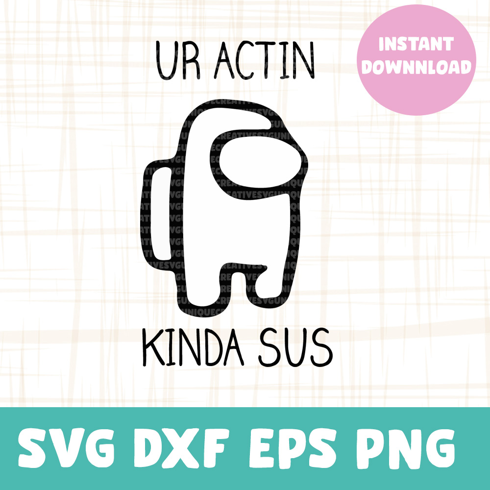 Among Us with Cheese Caps Svg, You Look Sus Svg