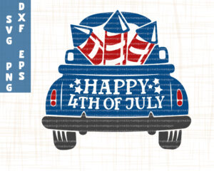 4th of July Truck SVG